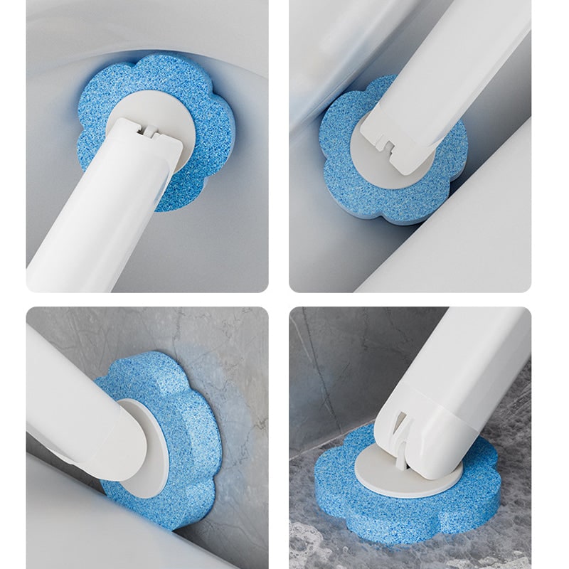 Toilet Cleaning Disposable Toilet Brush Holder Push Button Design - Image 12
