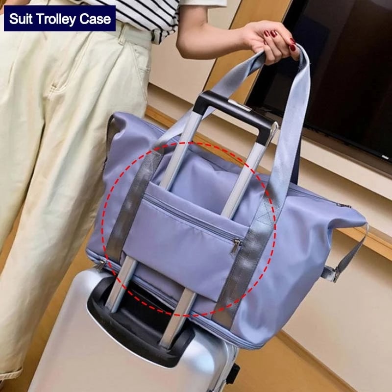 Travel Bag Gym Weekender Foldable Duffel Trolley Sleeve - Image 15