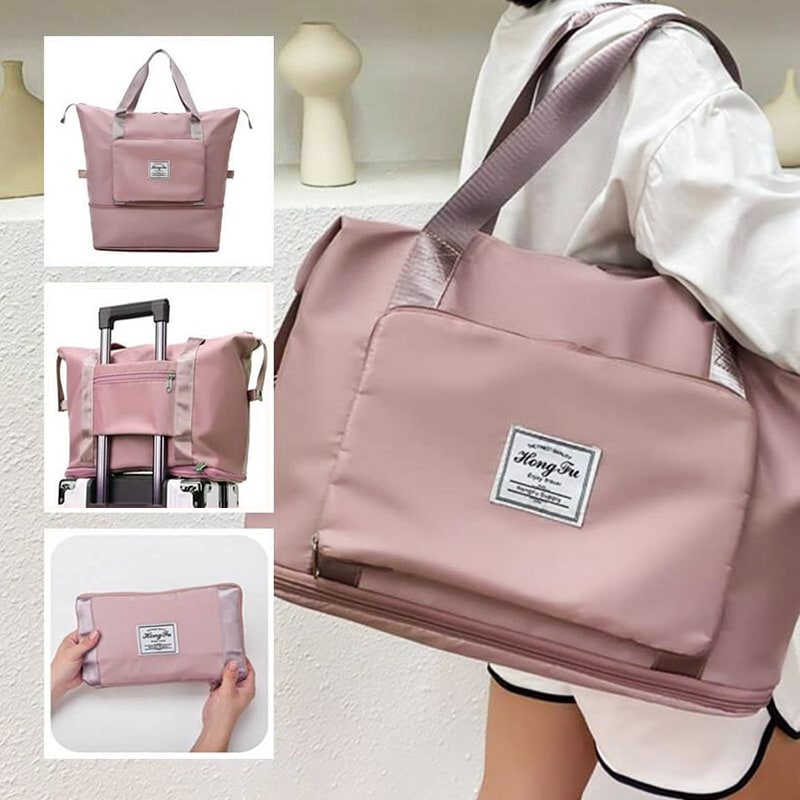 Travel Bag Gym Weekender Foldable Duffel Trolley Sleeve - Image 4