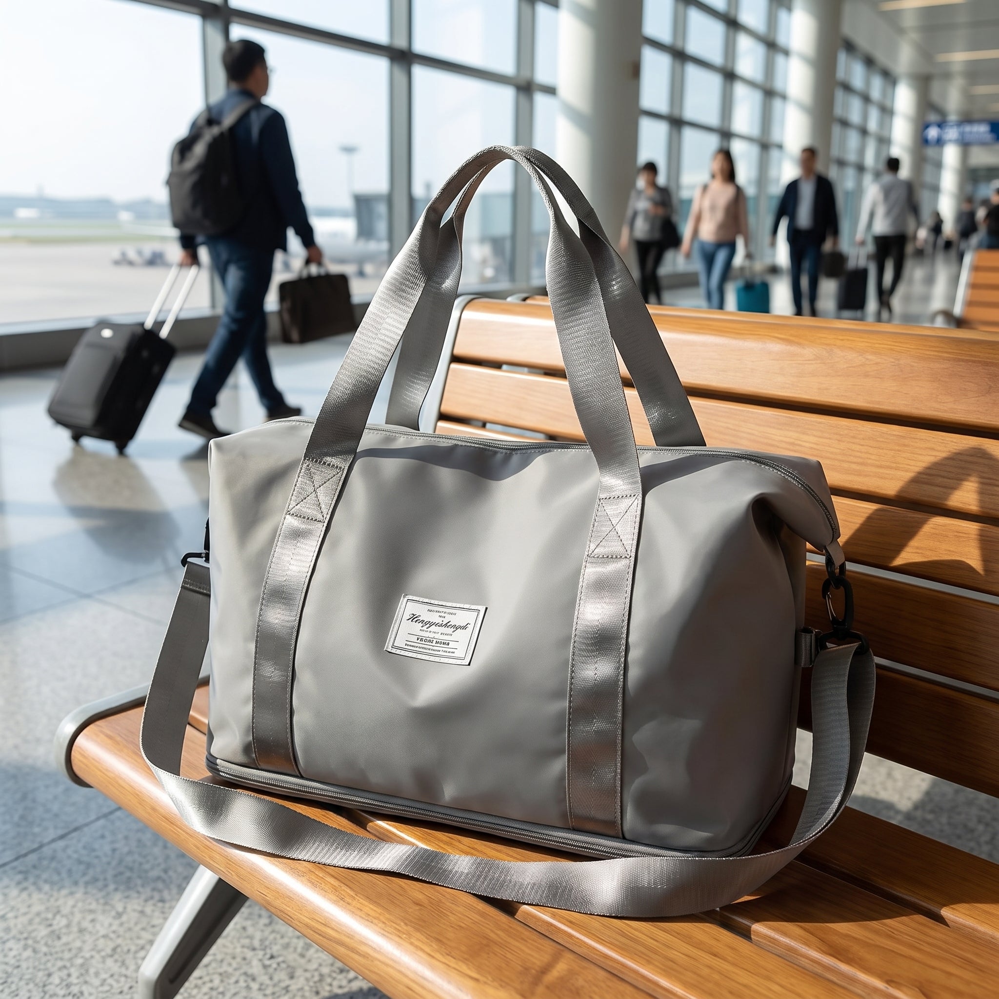 Travel Bag Lightweight Duffel Gym Bottom Compartment - Image 3