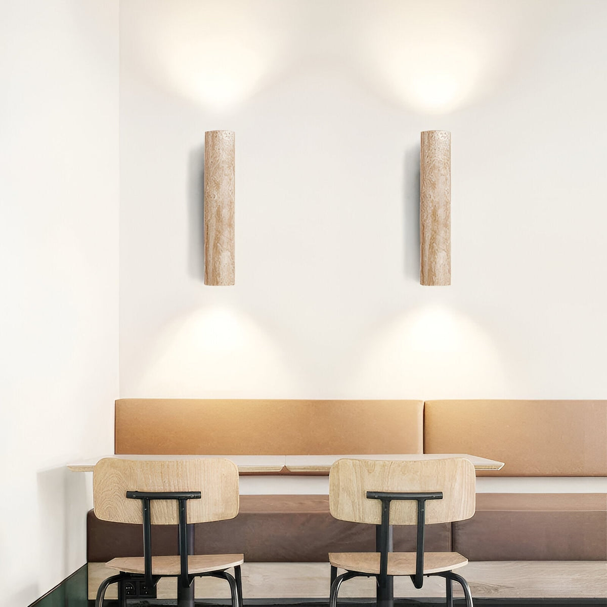 Travertine Style Hardwired LED Wall Light With Up Down Light - Image 10