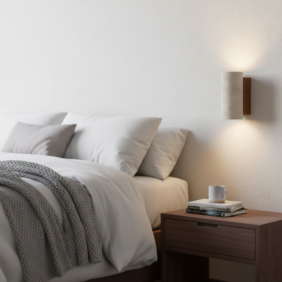 Travertine Style Hardwired LED Wall Light With Up Down Light - Image 20
