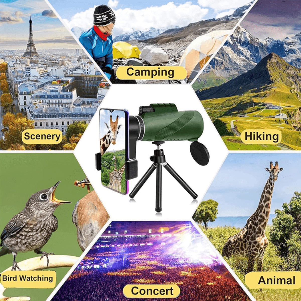 Ultra-Zoom Monocular Telescope With 600x HD Lens Compact For Hiking And Birdwatching - Image 8