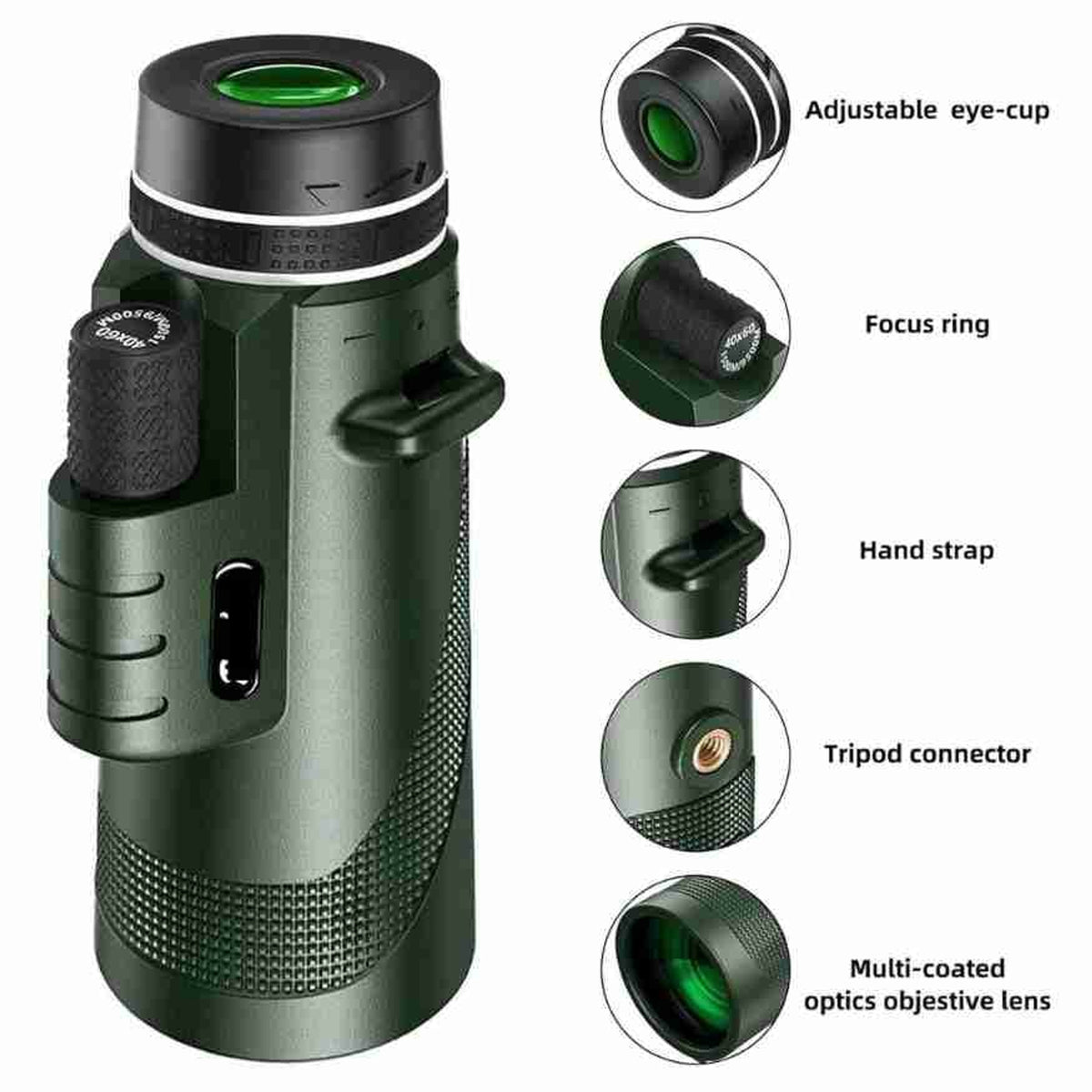 Ultra-Zoom Monocular Telescope With 600x HD Lens Compact For Hiking And Birdwatching - Image 6