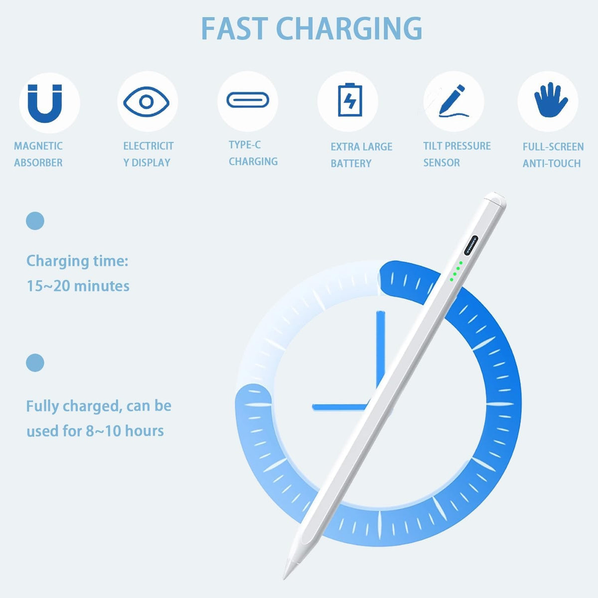 Universal Touch Stylus Pen For Tablets Compatible With iPad And Android Lightweight & Durable Design - Image 6