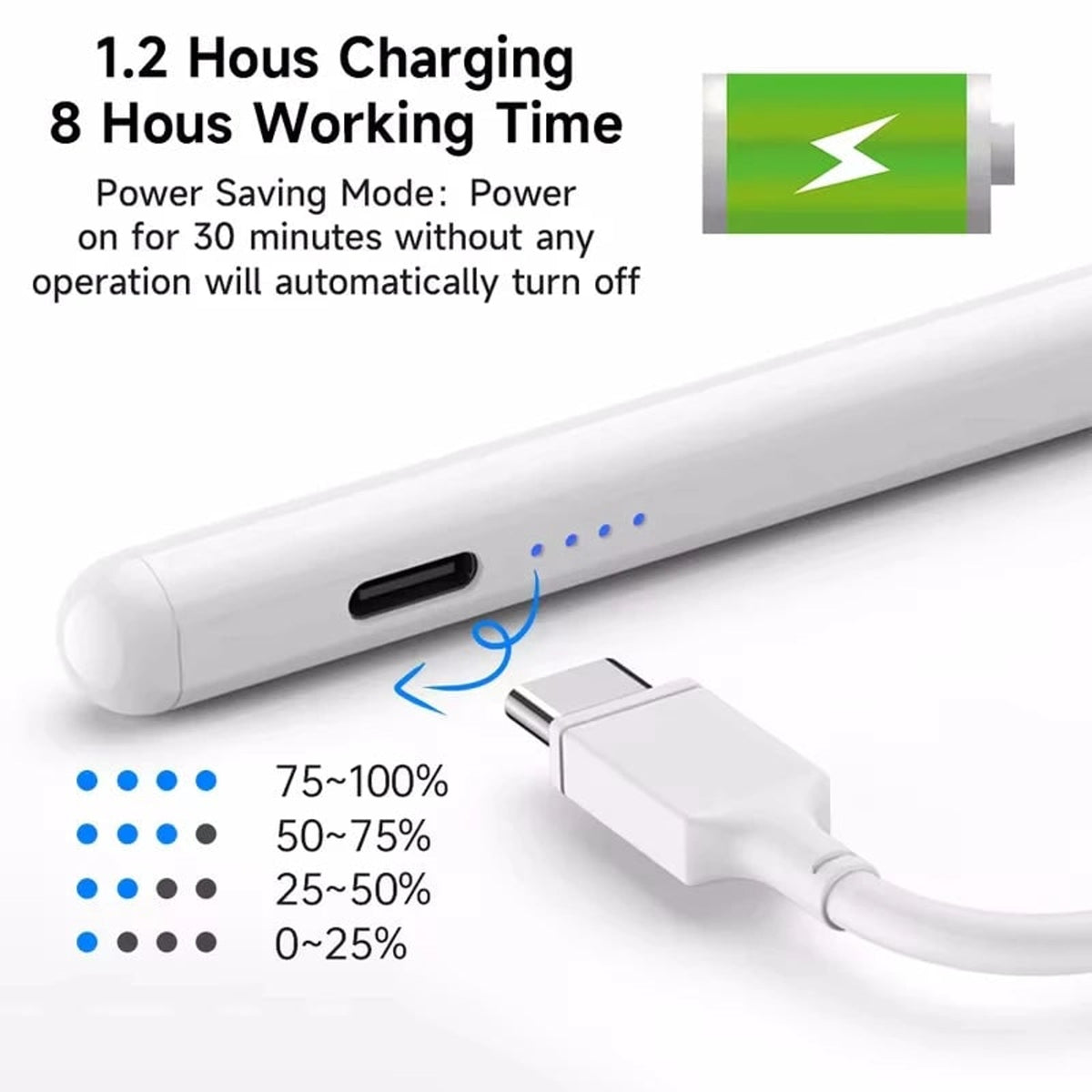 Universal Touch Stylus Pen For Tablets Compatible With iPad And Android Lightweight & Durable Design - Image 3