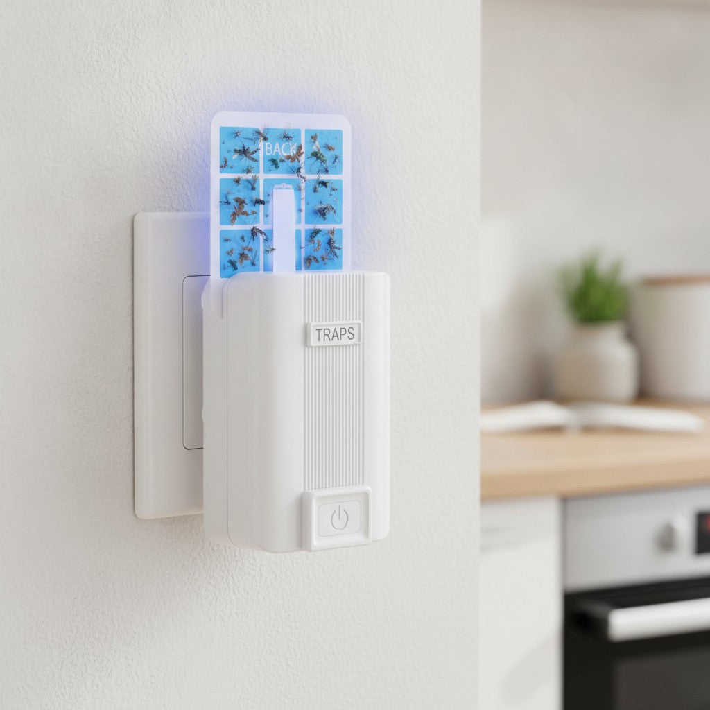 plug-in fly trap in use, lifestyle scene