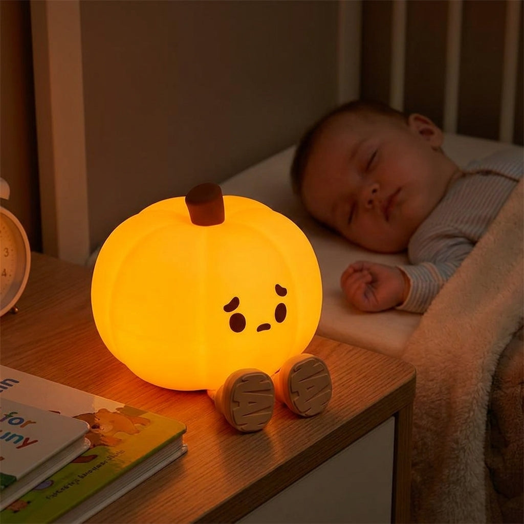 Night Light Halloween Pumpkin Portable Silicone Dimmable Bedside Lamp - Image 7