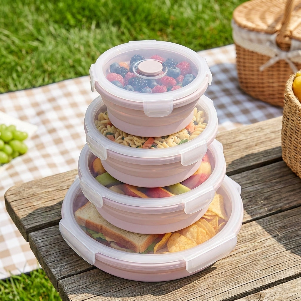 Lunch Box Collapsible Microwave Safe Container Set - Image 10