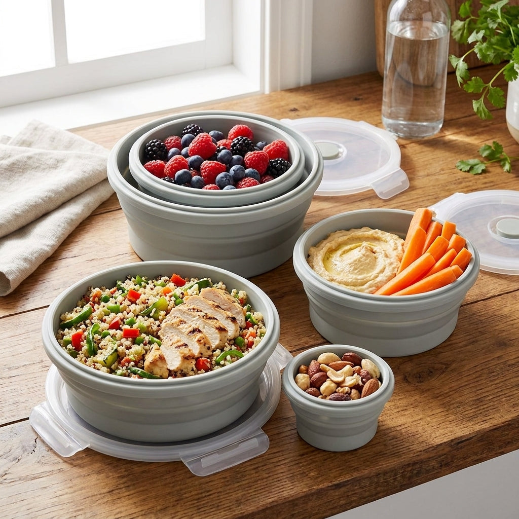 Lunch Box Collapsible Microwave Safe Container Set - Image 12