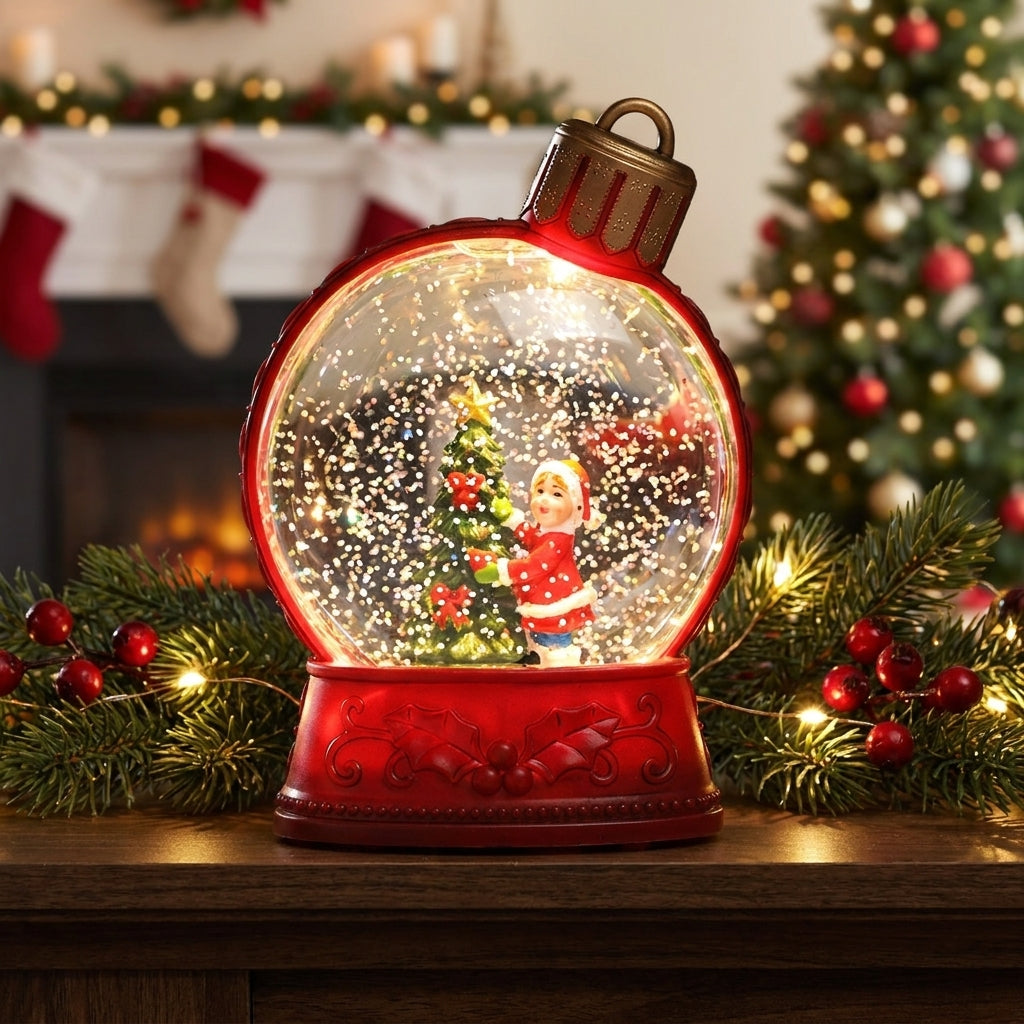 Christmas Decorations LED Light Snow Globe Glitter Christmas Scene - Image 9