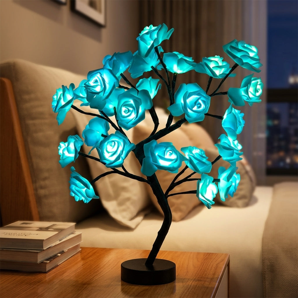 Rose Tree Lamp Decorative Flower LED Table Light - Image 1