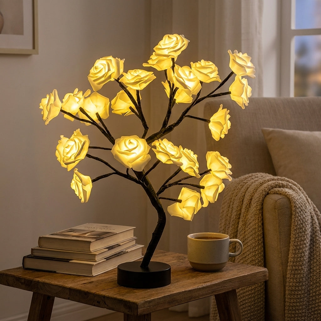 Rose Tree Lamp Decorative Flower LED Table Light - Image 13