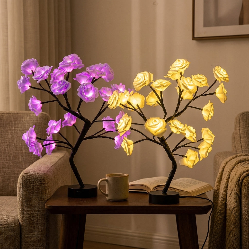 Rose Tree Lamp Decorative Flower LED Table Light - Image 20