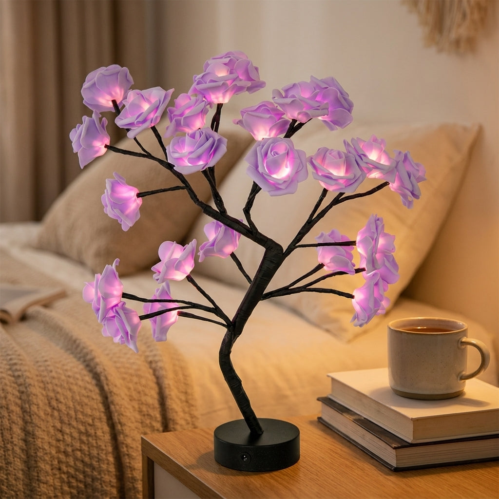 Rose Tree Lamp Decorative Flower LED Table Light - Image 22
