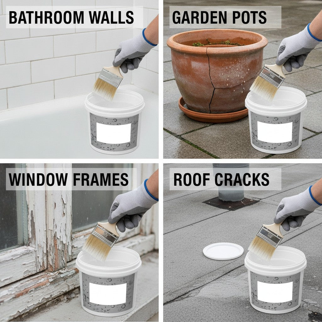 Transparent Waterproof Coating Sealant, Invisible Leak Sealer for Walls, Roofs, Windows & Bathrooms benefits