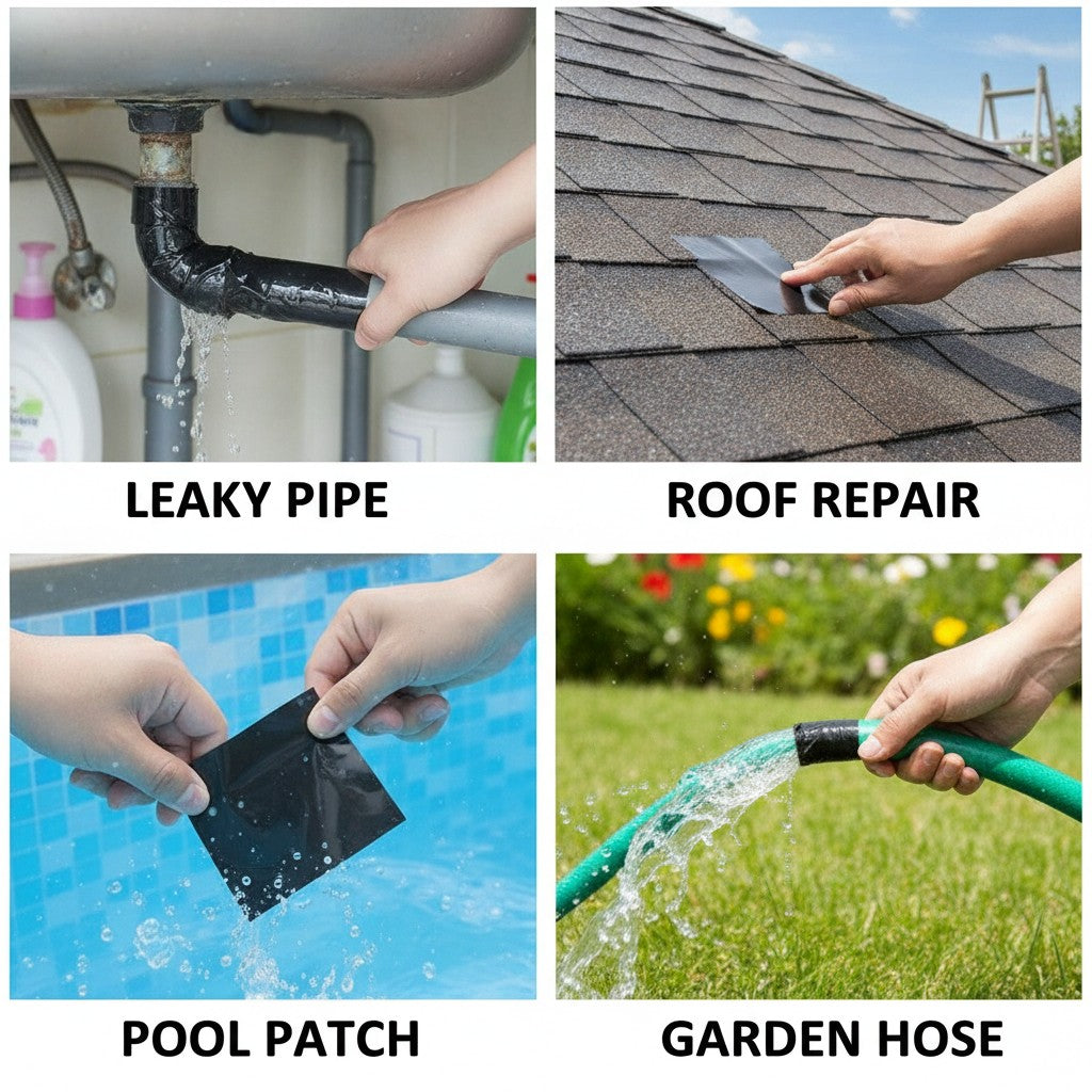Waterproof Repair Tape, Extra-Strong Instant Seal Leak Tape for Pipes, Hoses, Tanks & Roofs benefits