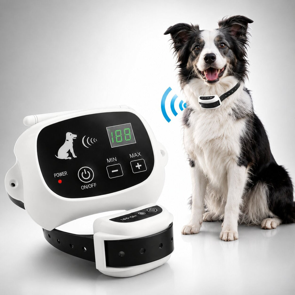 Wireless Dog Fence System With Waterproof Rechargeable Receiver Collar - Image 1