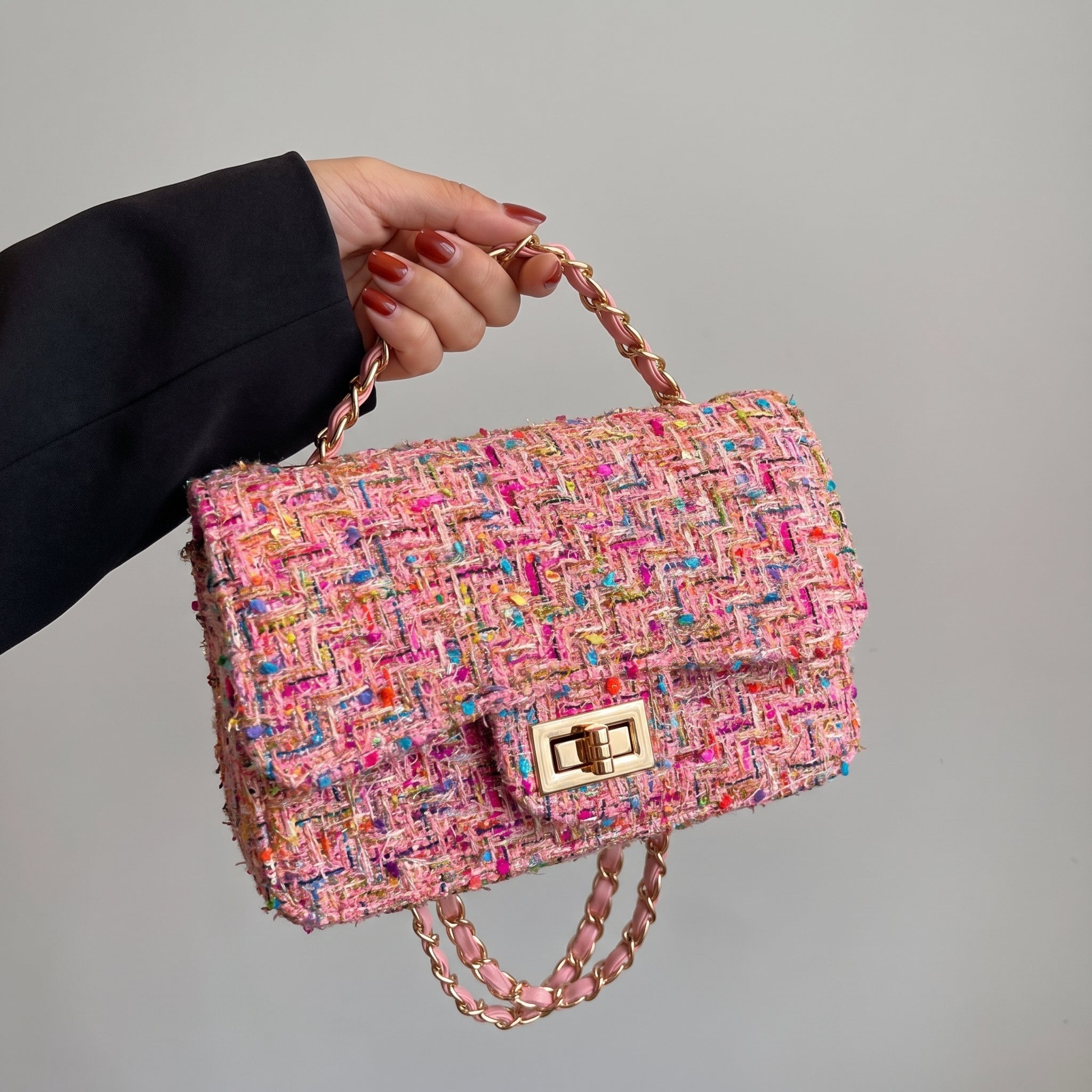 Women's Crossbody Bag Purse Handbag Tweed Everyday - scale