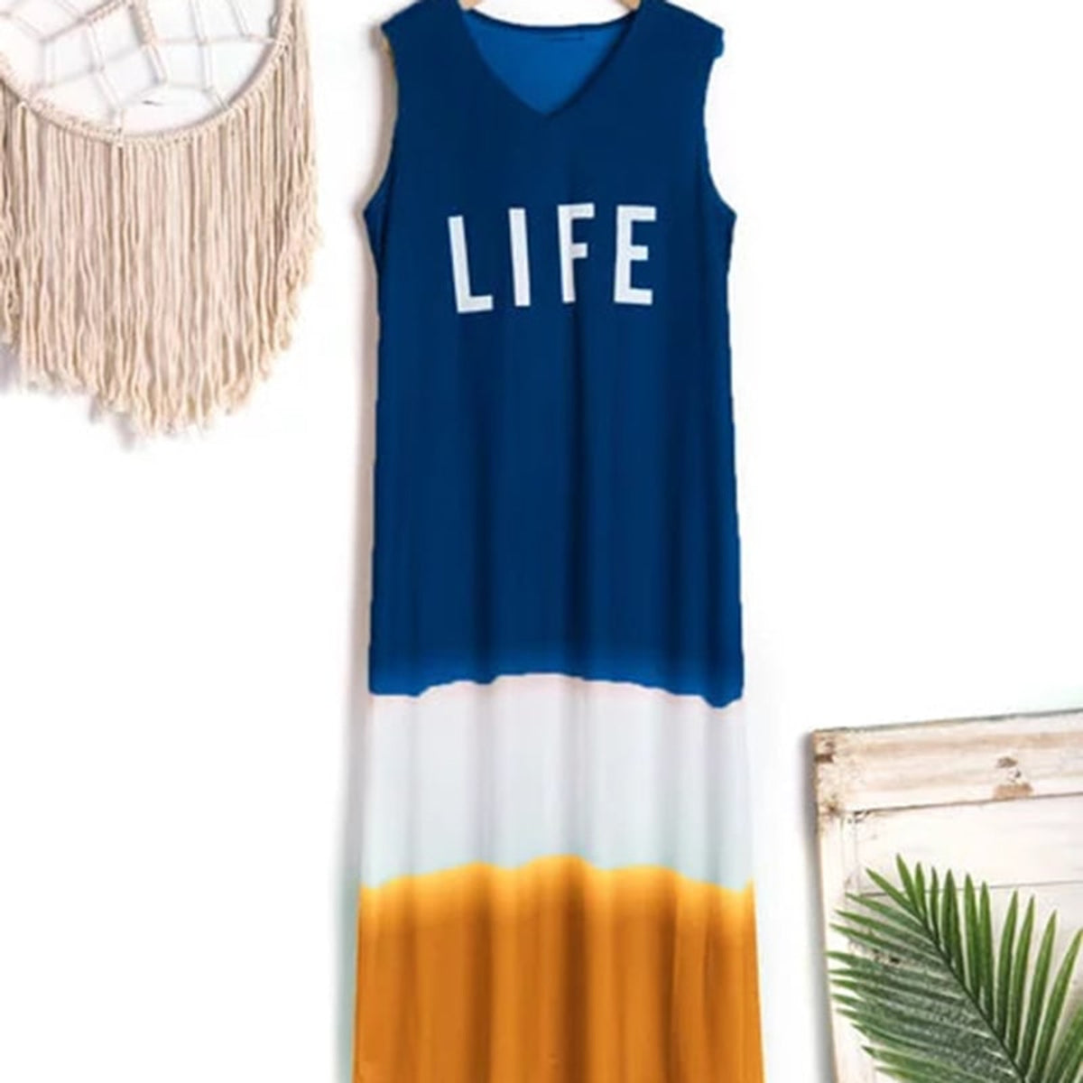 Women Vest Dress with Flattering Fit and Color Block - Image 1