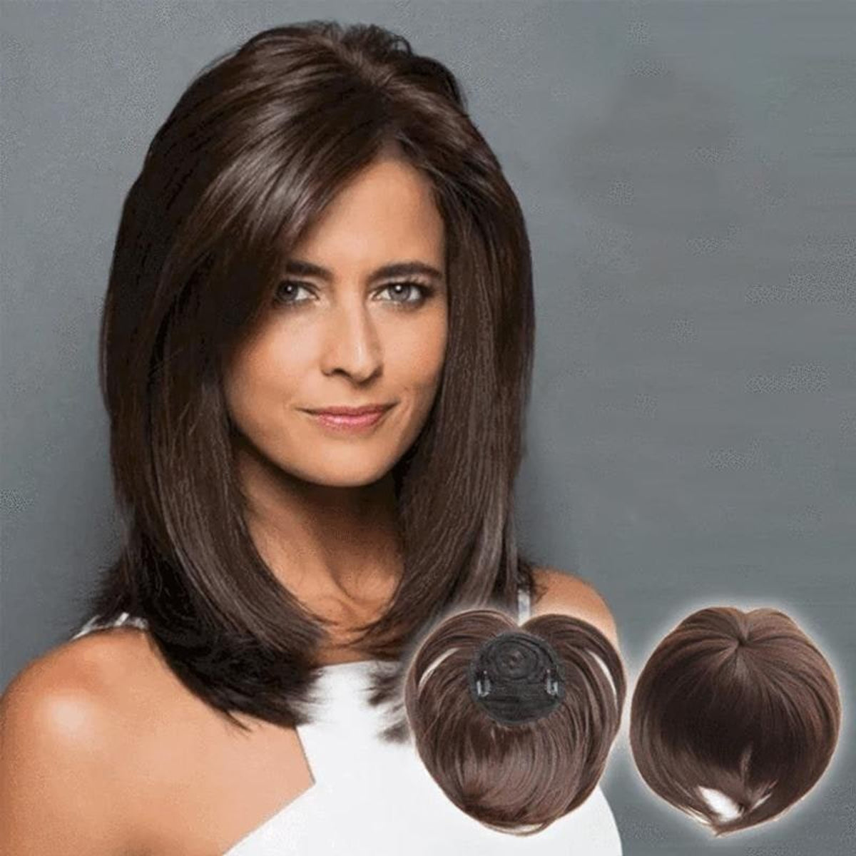 Women's Natural Short Hair Topper - Image 1