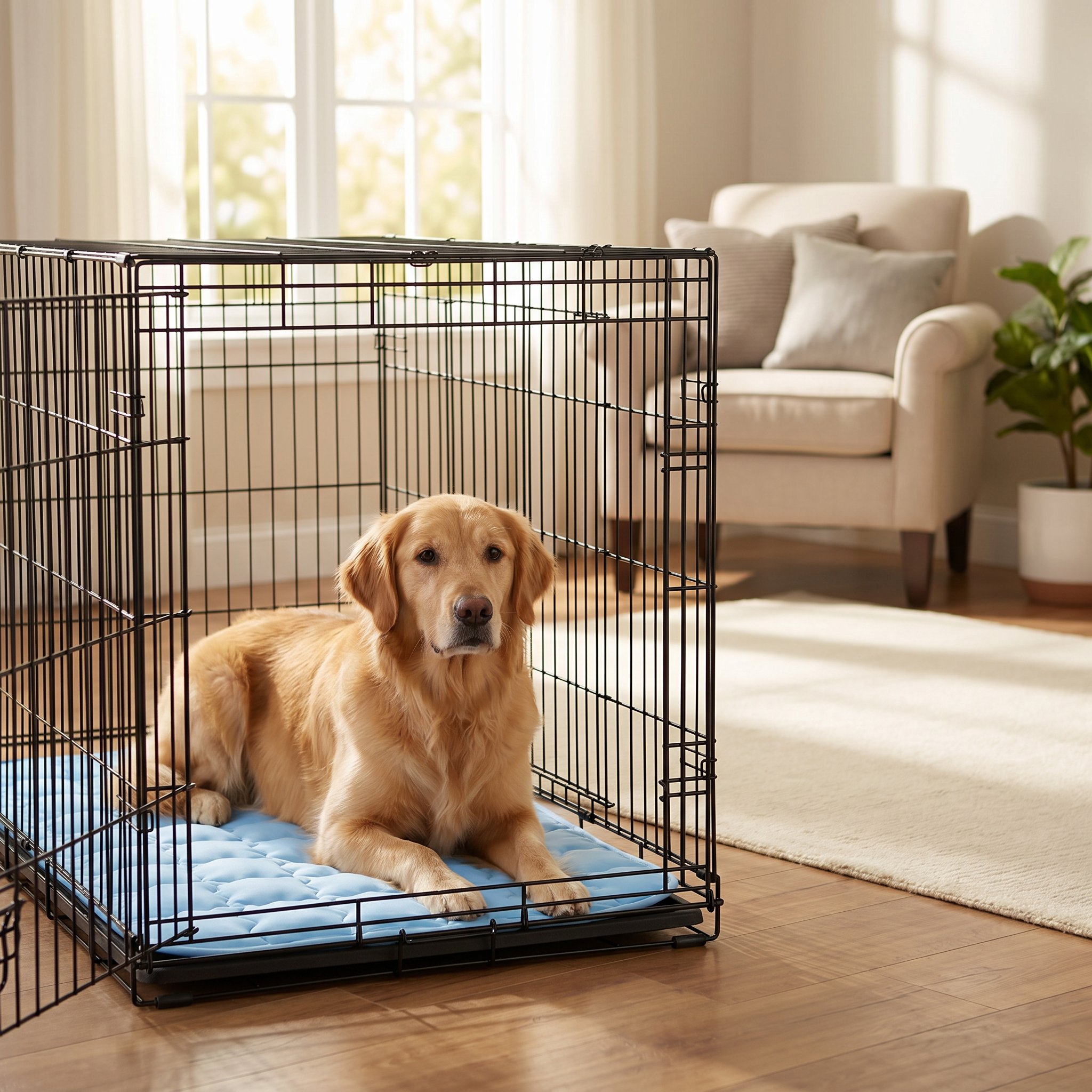 Dog Cooling Mat, Crate and Kennel Pad, Washable Breathable Self-Cooling