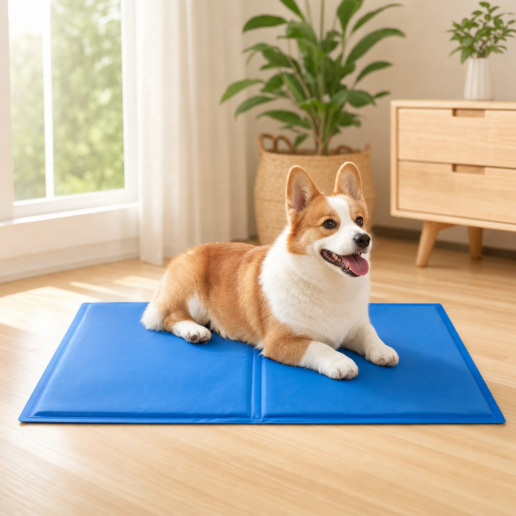 Dog Cooling Mat, Pressure-Activated Gel Pad, Breathable Self-Cooling for Dogs and Cats