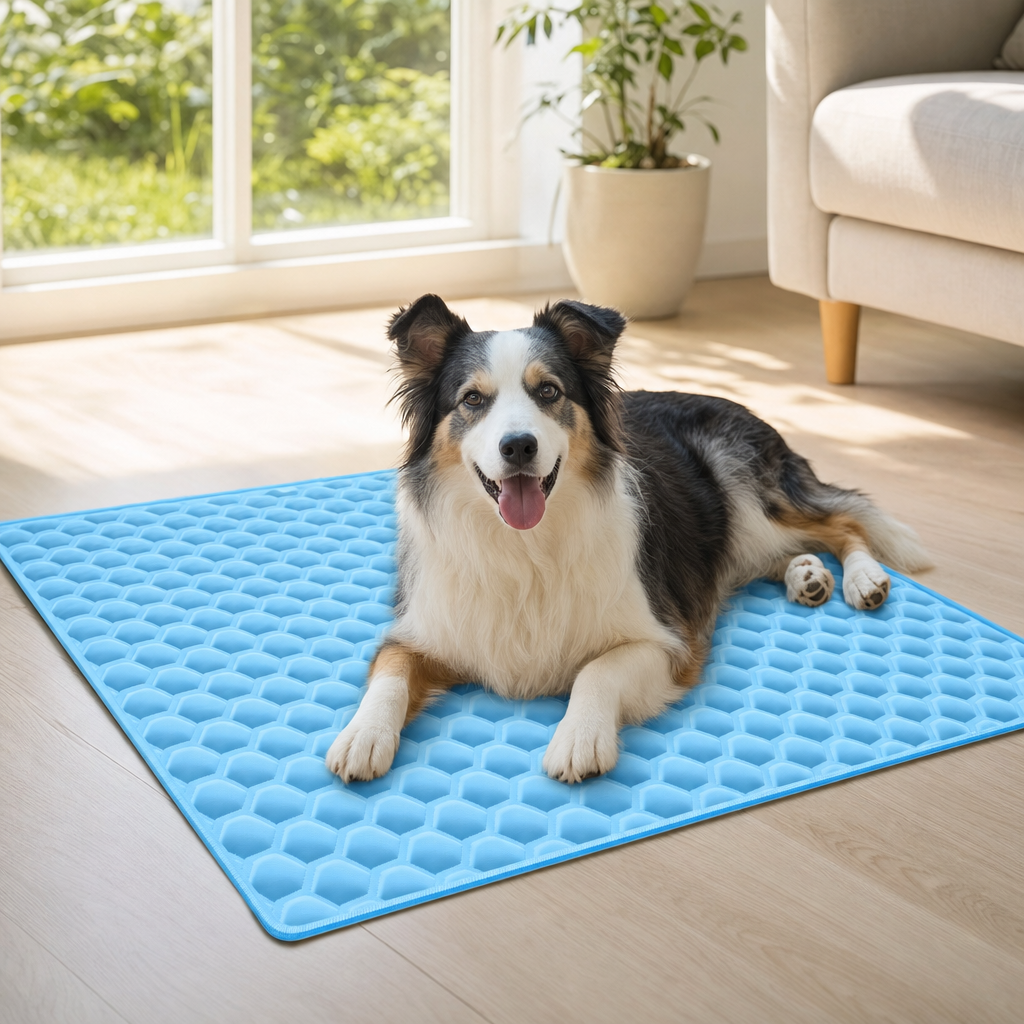 Dog Cooling Mat, Raised Bead Texture, Breathable Ice Pad for Dogs and Cats