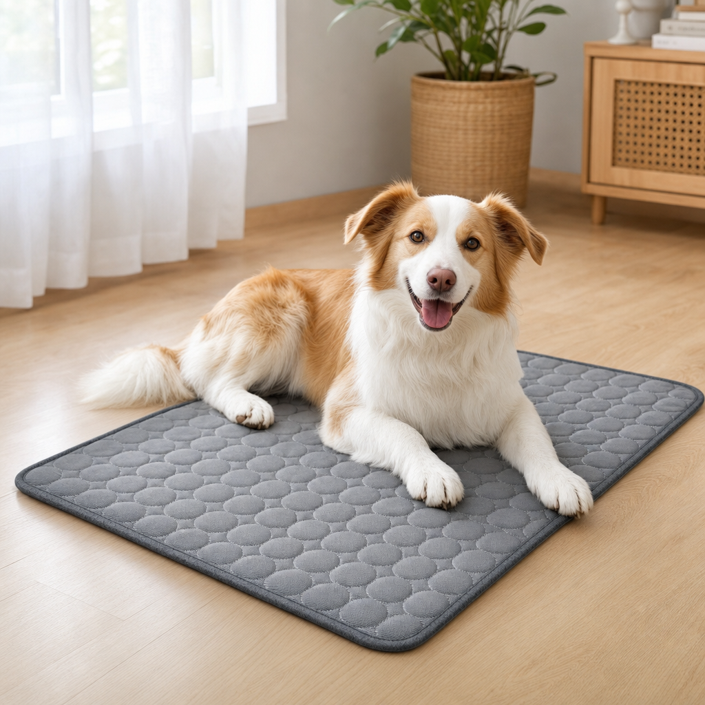 Dog Cooling Mat, Breathable Mesh Airflow, Lightweight Ice Silk Pet Pad