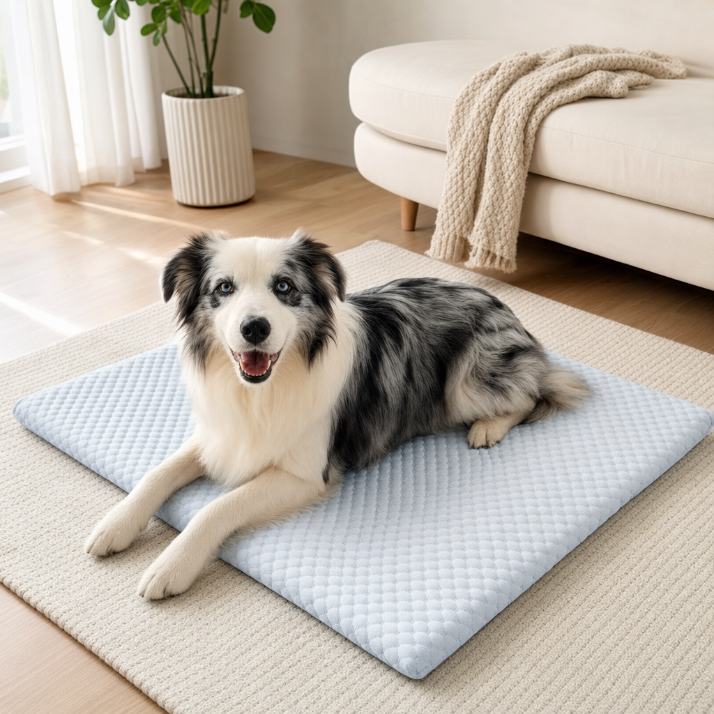 A Cool, Cushioned Spot Built for Big Dogs
