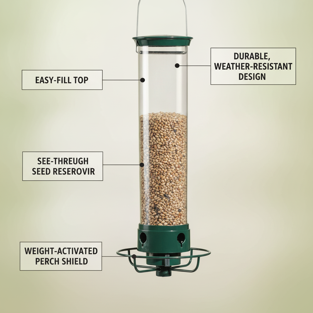 Squirrel Proof Bird Feeder, Weight Activated Wild Bird Feeder for Garden benefits