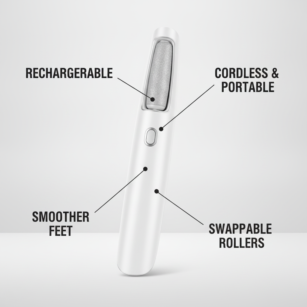 Electric Foot Callus Remover, Rechargeable Pedicure File for Dead Skin benefits