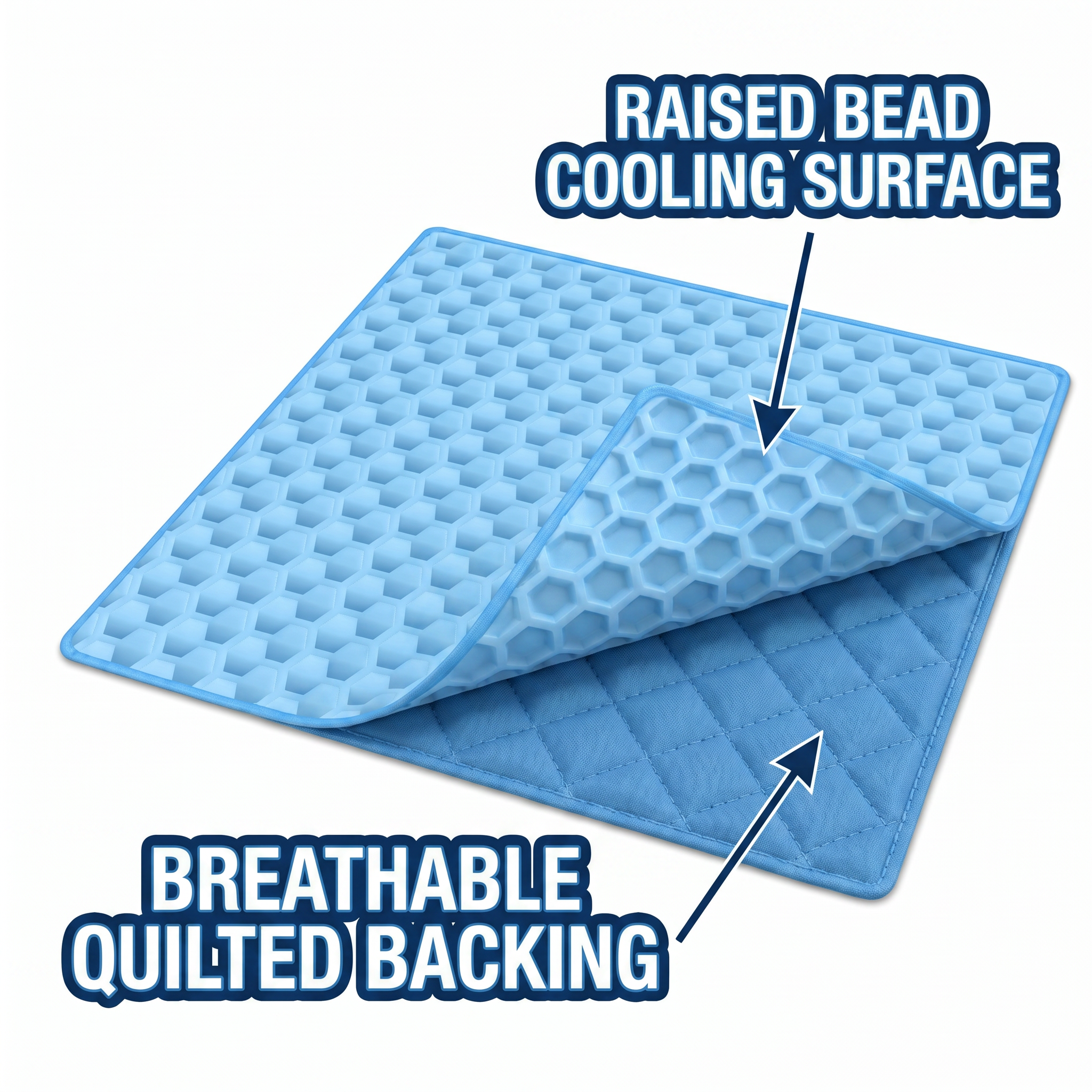 Dog Cooling Mat, Raised Bead Texture, Breathable Ice Pad for Dogs and Cats
