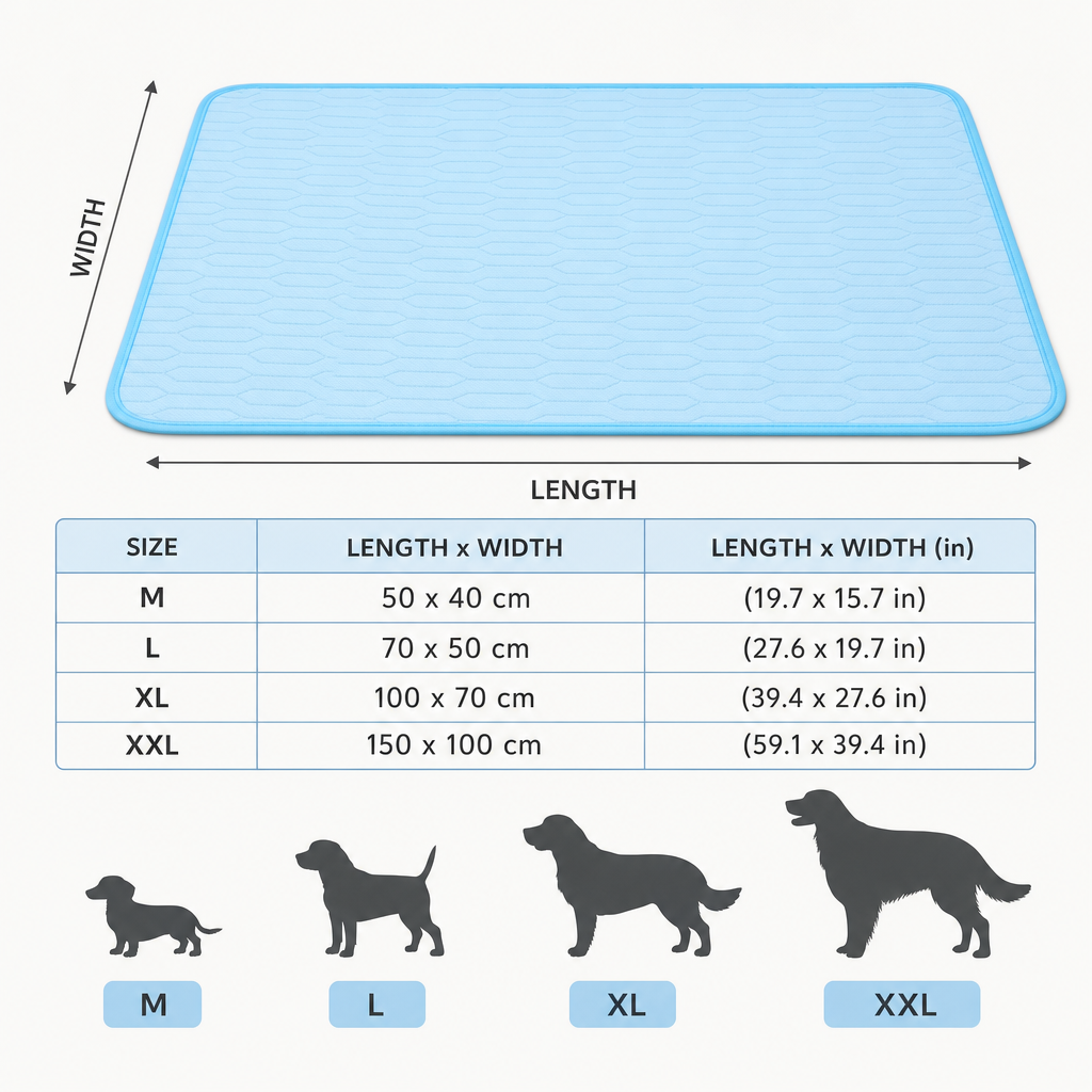 Dog Cooling Mat, Foldable Ice Silk Travel Pad, Non-Slip Washable