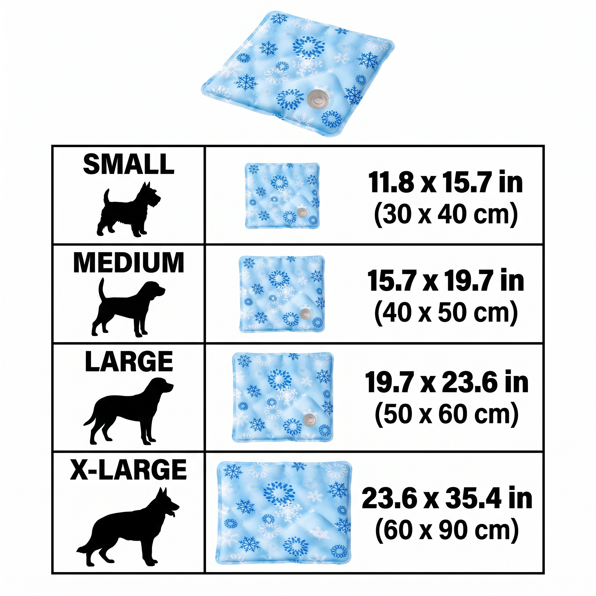 Dog Cooling Mat, Water-Fill Cooling Pad, Adjustable Waterproof Pet Mat