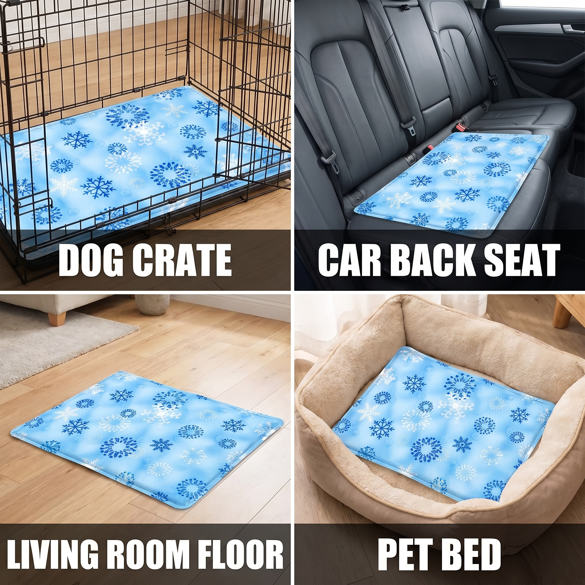 Dog Cooling Mat, Water-Fill Cooling Pad, Adjustable Waterproof Pet Mat