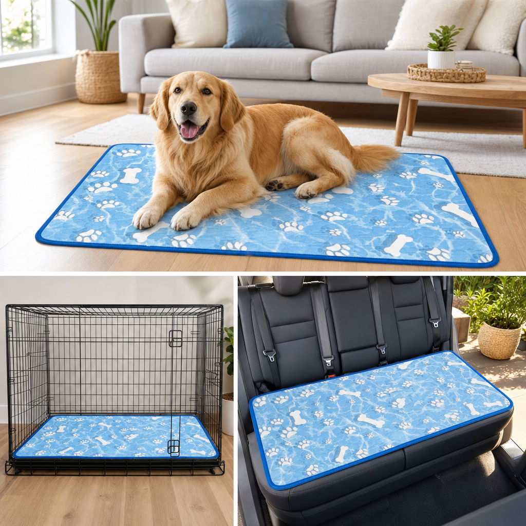 Dog Cooling Mat, Extra Large Ice Silk for Big Dogs