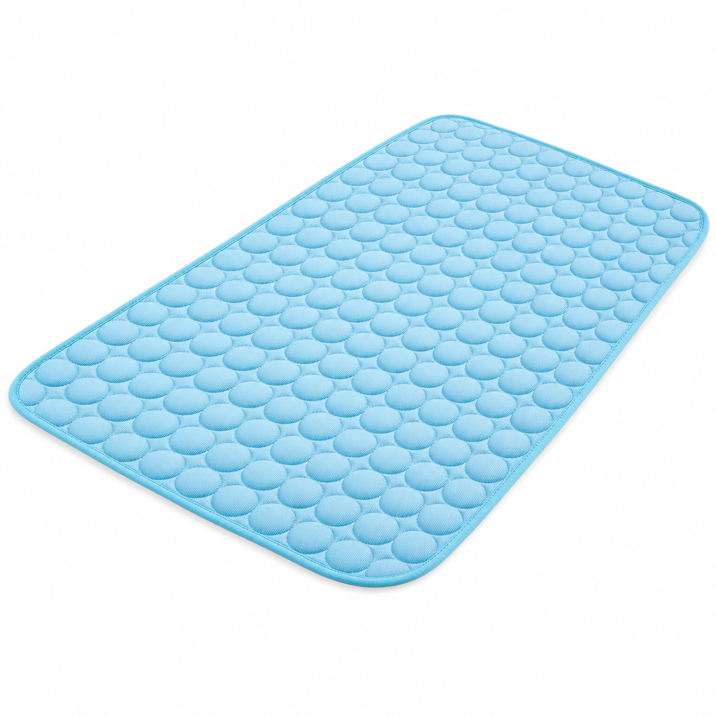 Dog Cooling Mat, Sweat-Absorbent Cool-Fiber Surface, Quick-Dry Self-Cooling Pad