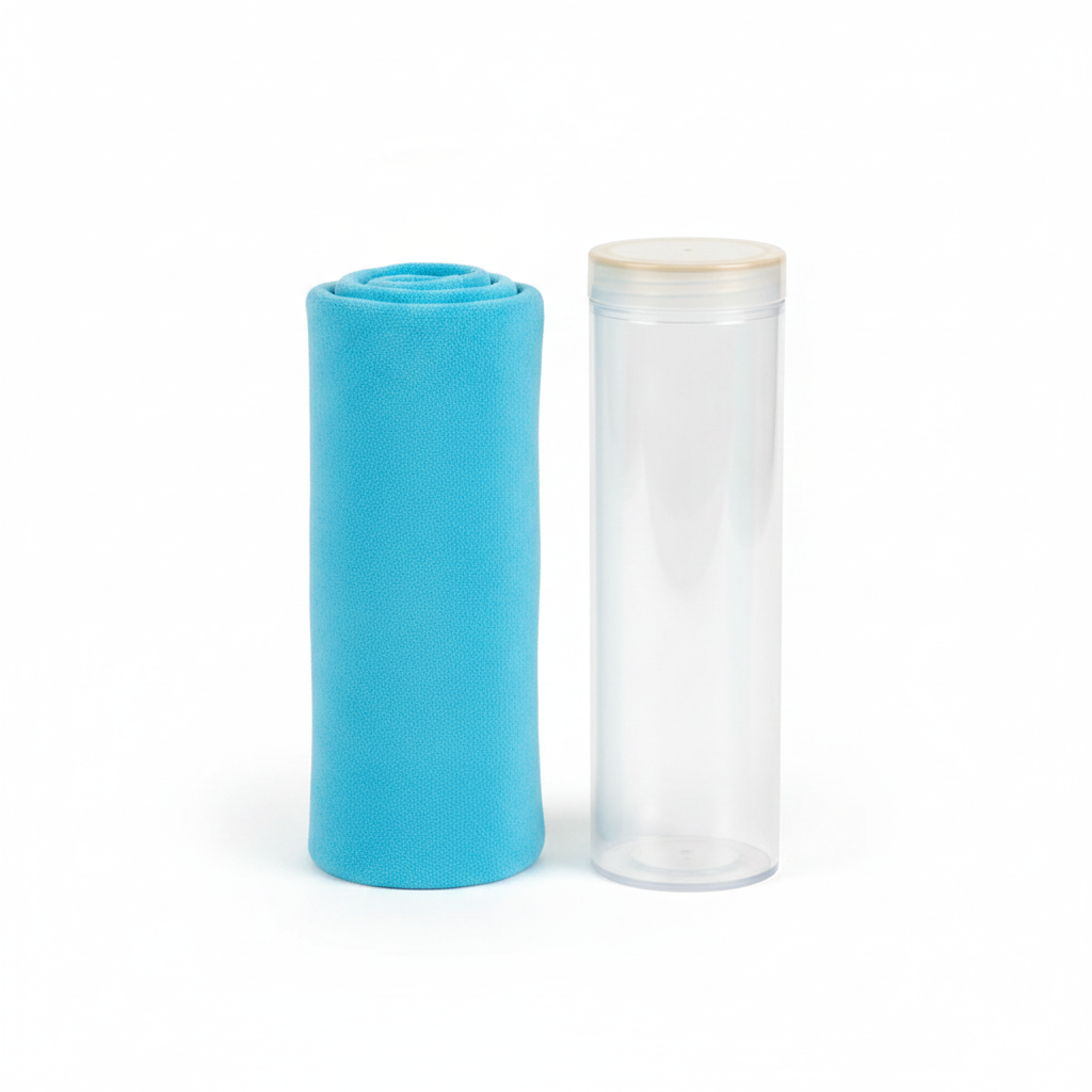 Cooling Towel, Instant Ice PVA Chamois, Quick-Chill with Tube