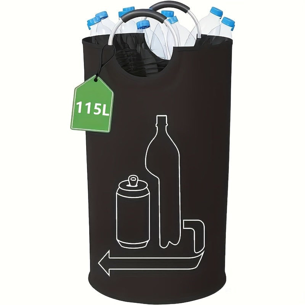 115l Collapsible Storage Bin For Laundry And Recycling - Image 1