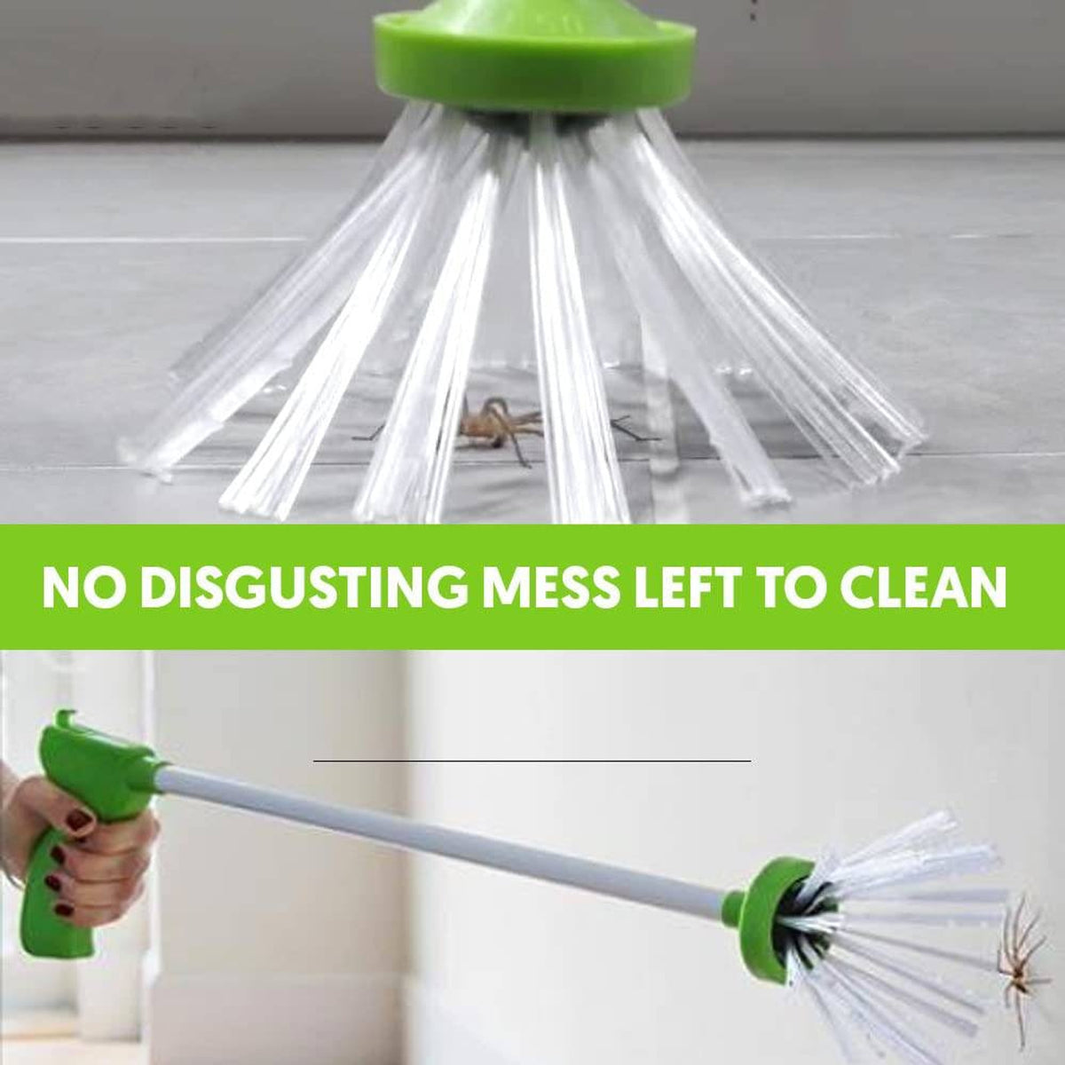 33-Inch Extendable Bug Catcher With Soft Bristle Capture Mechanism For Humane Pest Control - Image 3