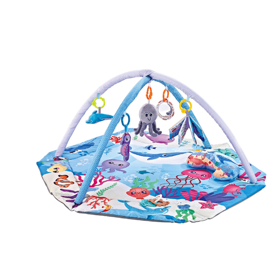 8-in-1 Baby Play Mat With 6 Detachable Sensory Toys For Motor Skills Development - Image 3