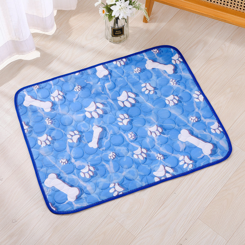 Dog Cooling Mat, PCM Phase-Change Cool-Touch Top, Self-Cooling Pet Pad, Foldable Washable Summer Mat