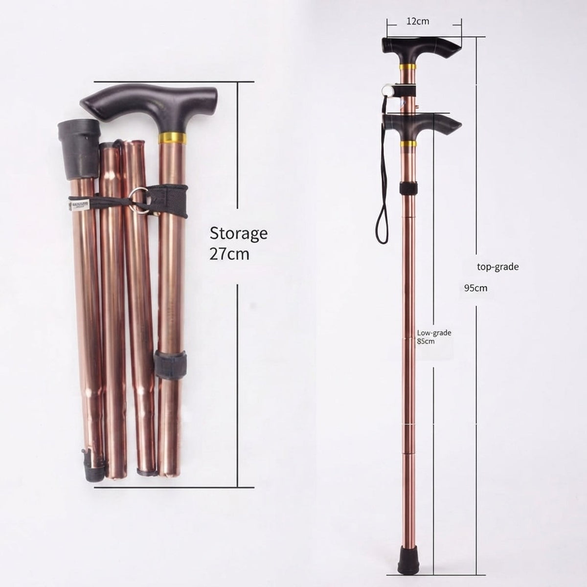 Adjustable Folding Walking Cane For Hiking And Travel Support - Image 15