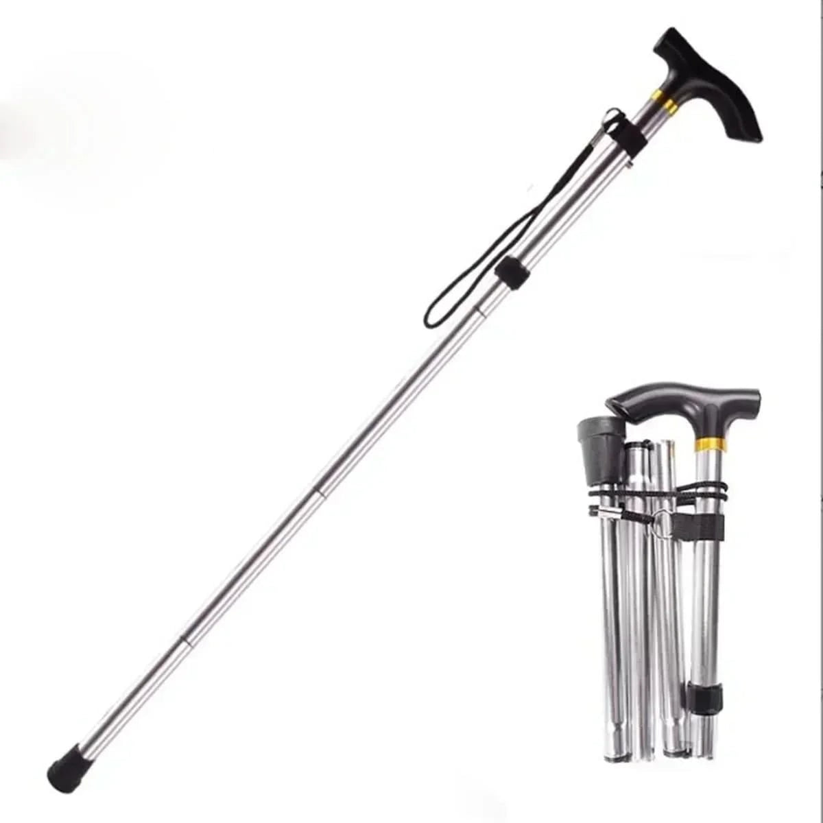 Adjustable Folding Walking Cane For Hiking And Travel Support - Image 11