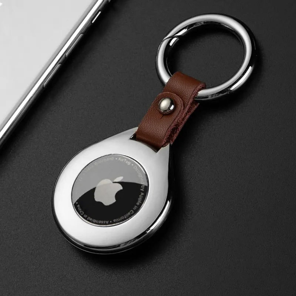 Airtag Keychain Case With Soft Lining And Metal Ring - Image 5