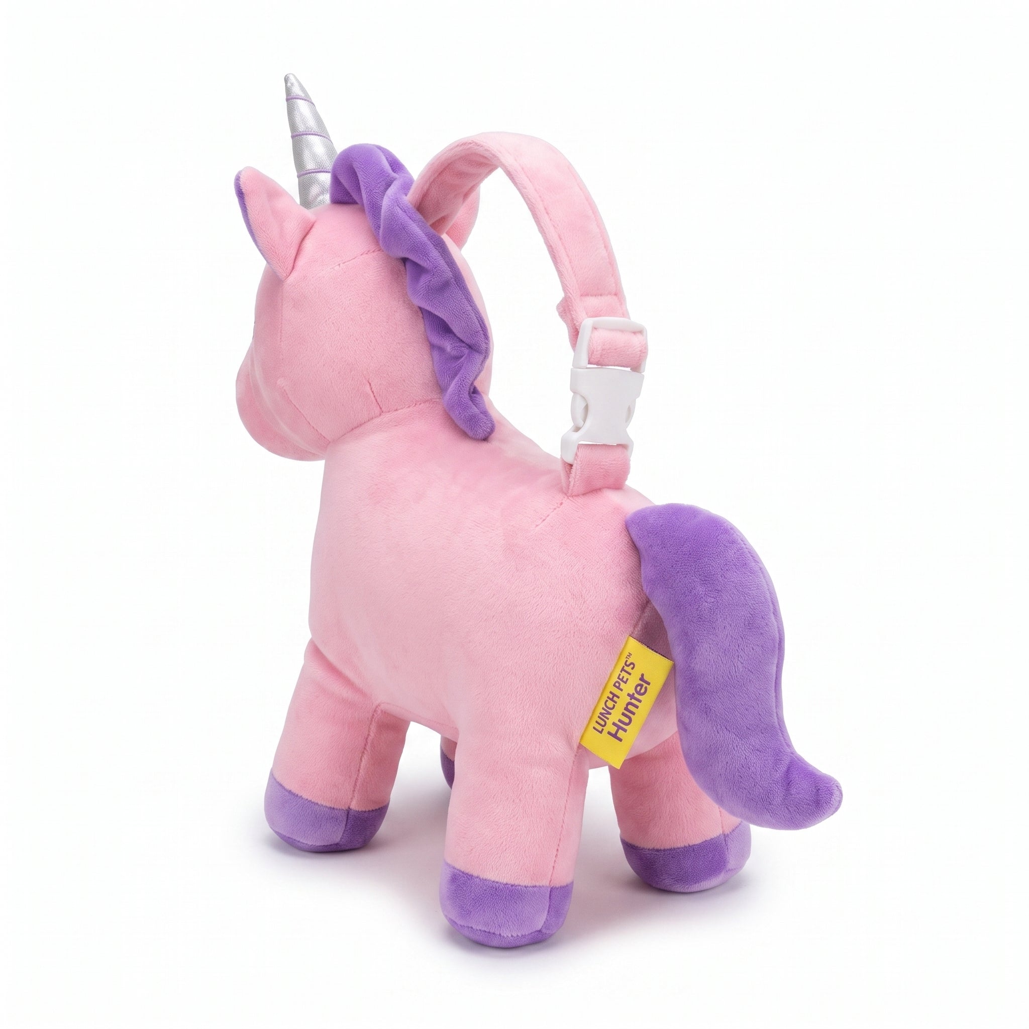 Insulated Lunch Bag Childrens Plush Animal Machine Washable - angle