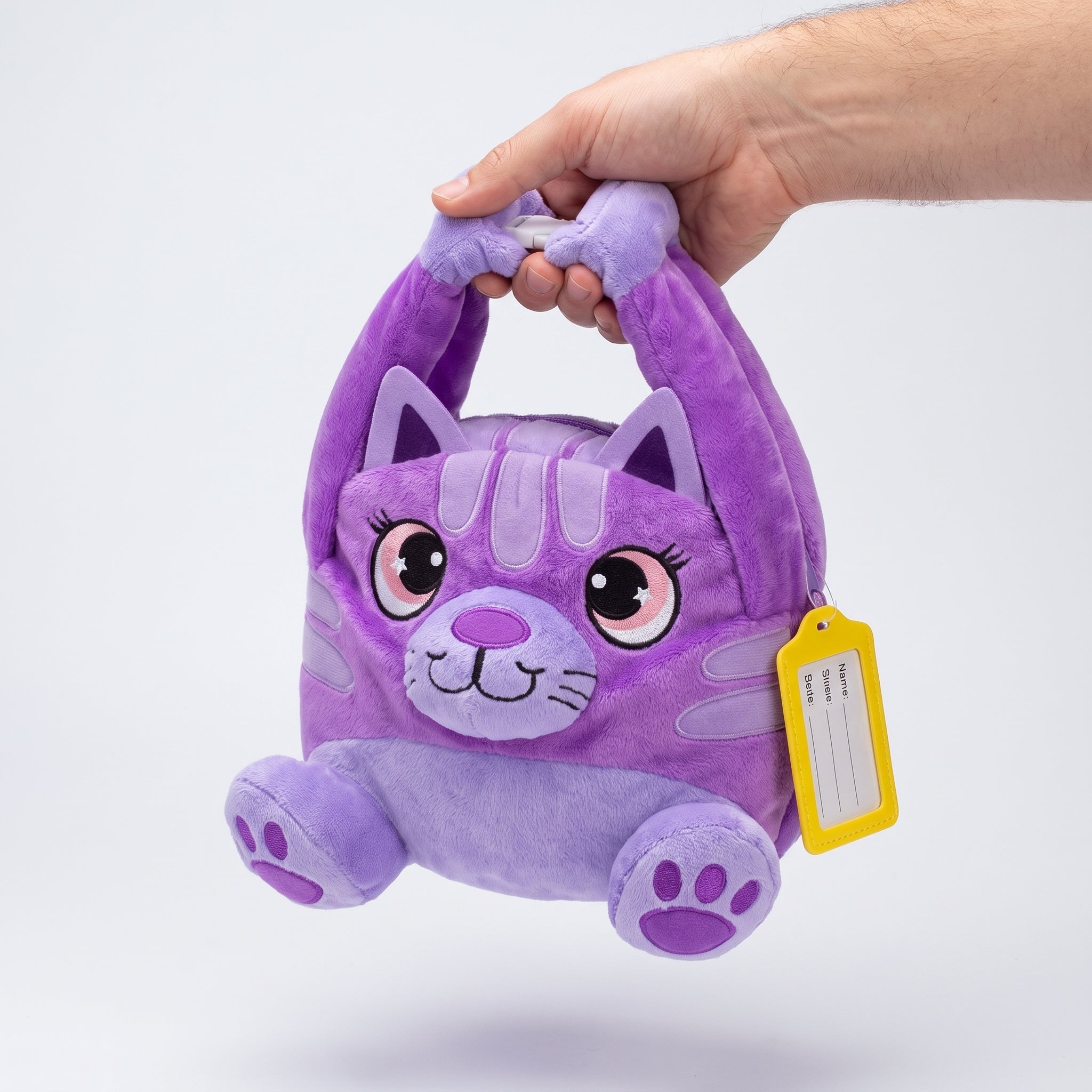 Insulated Lunch Bag Childrens Plush Animal Machine Washable - scale