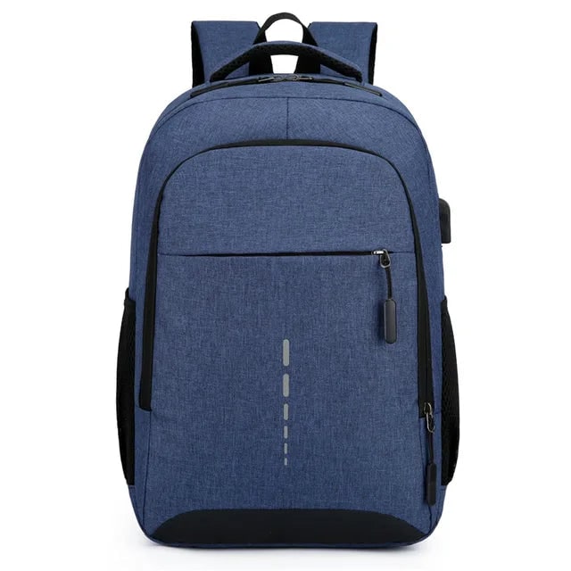 Backpack Laptop Bag USB Port Travel Commuter Reflective - Image 11