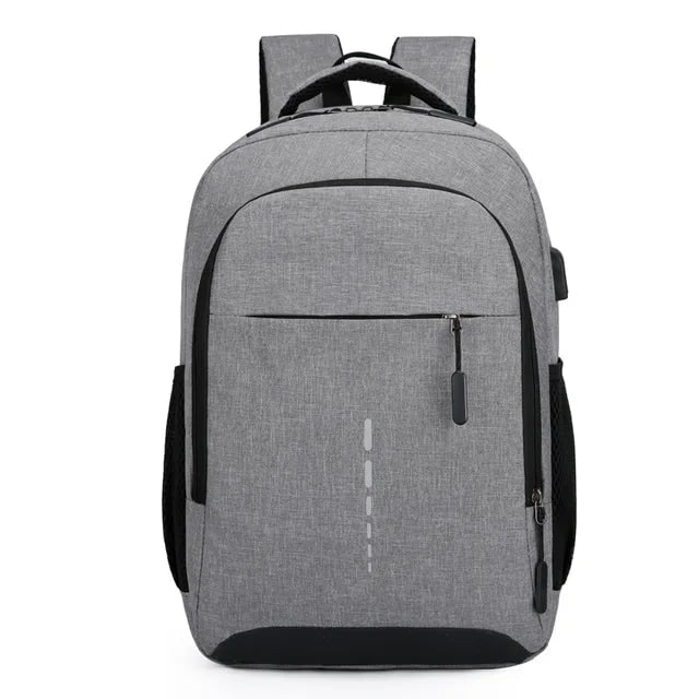 Backpack Laptop Bag USB Port Travel Commuter Reflective - Image 2